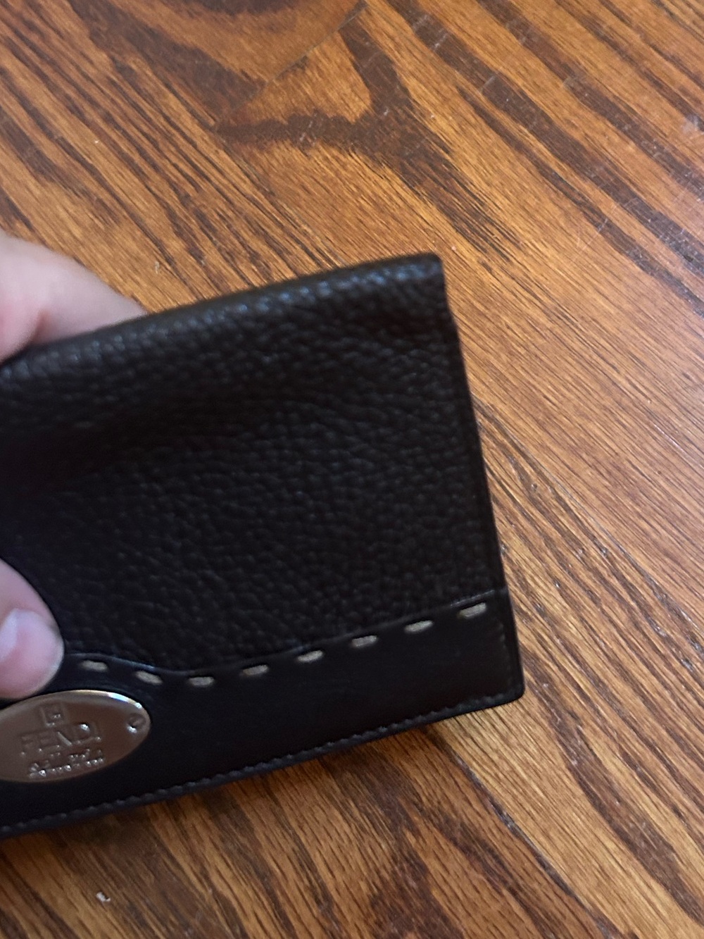 Authentic Fendi Selleria Black Pebbled Leather Checkbook Wallet Long Bifold COA - Picture 6 of 12